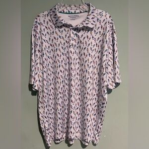 Johnston & Murphy Performance Polo Shirt Cocktail Print